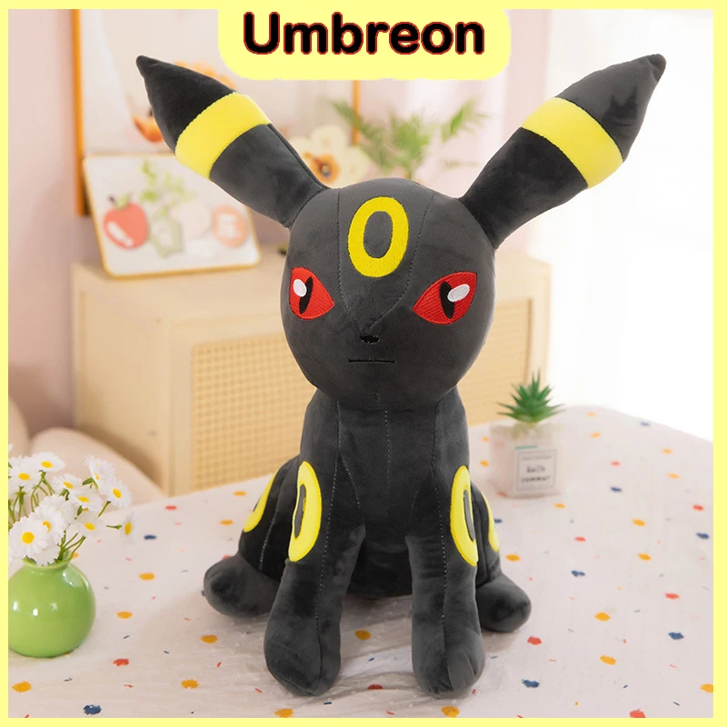 

Плюшевая игрушка Pokemon Eeveelution Umbreon Pokémon, аниме, плюшевая кукла 30-65 см, кавайная мягкая подушка, подарки на день рождения для детей