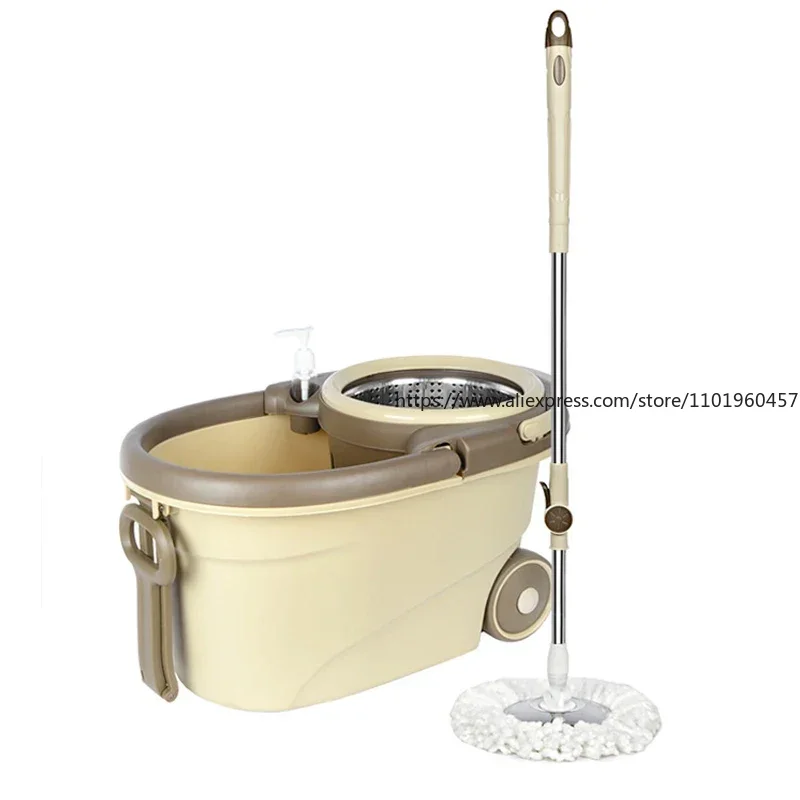 Hand-washable Dual-drive Mops Household Suspension Bucket Mop Self-twisting Water Round Head Rotary Set for Wash Floor
