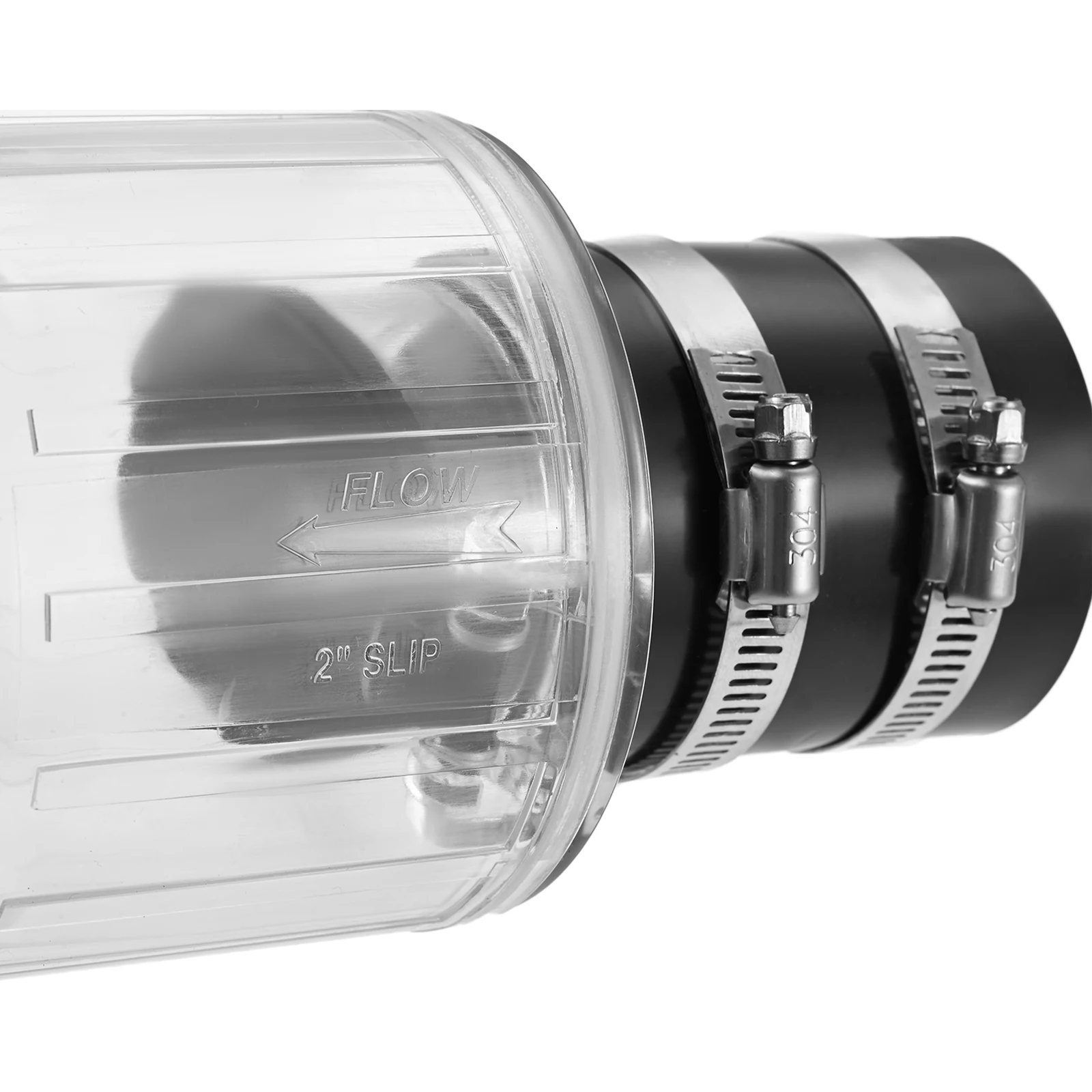 

1Pc Quiet Sump Pump Check Valve Replace 2Inch PVC Check Valve's Clamps Fittings 2" Schedule 40 Pipe Stainless Steel Hose Clamps