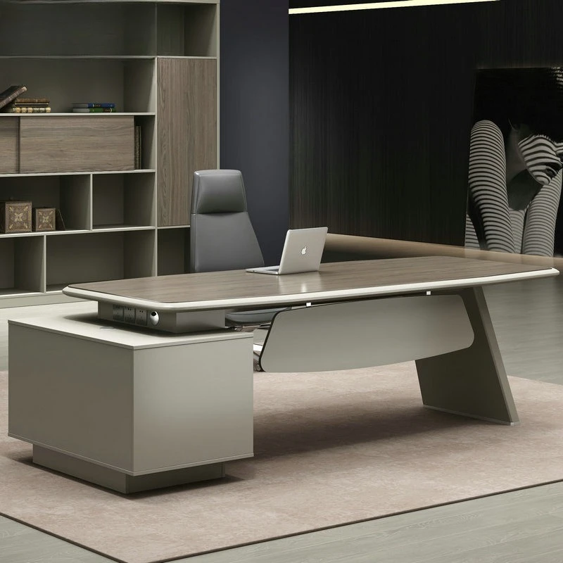 

Boss desk simple modern president manager supervisor combination light luxury office desk financial desk large desk