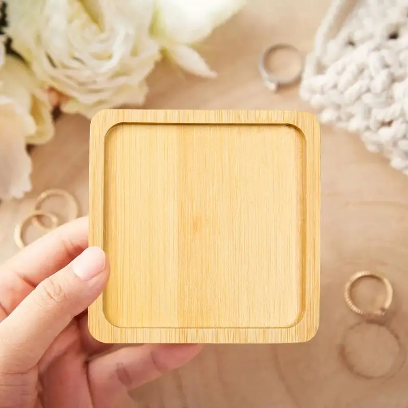 Round Walnut and Beech Wood Coasters – Heat-Resistant Mug an