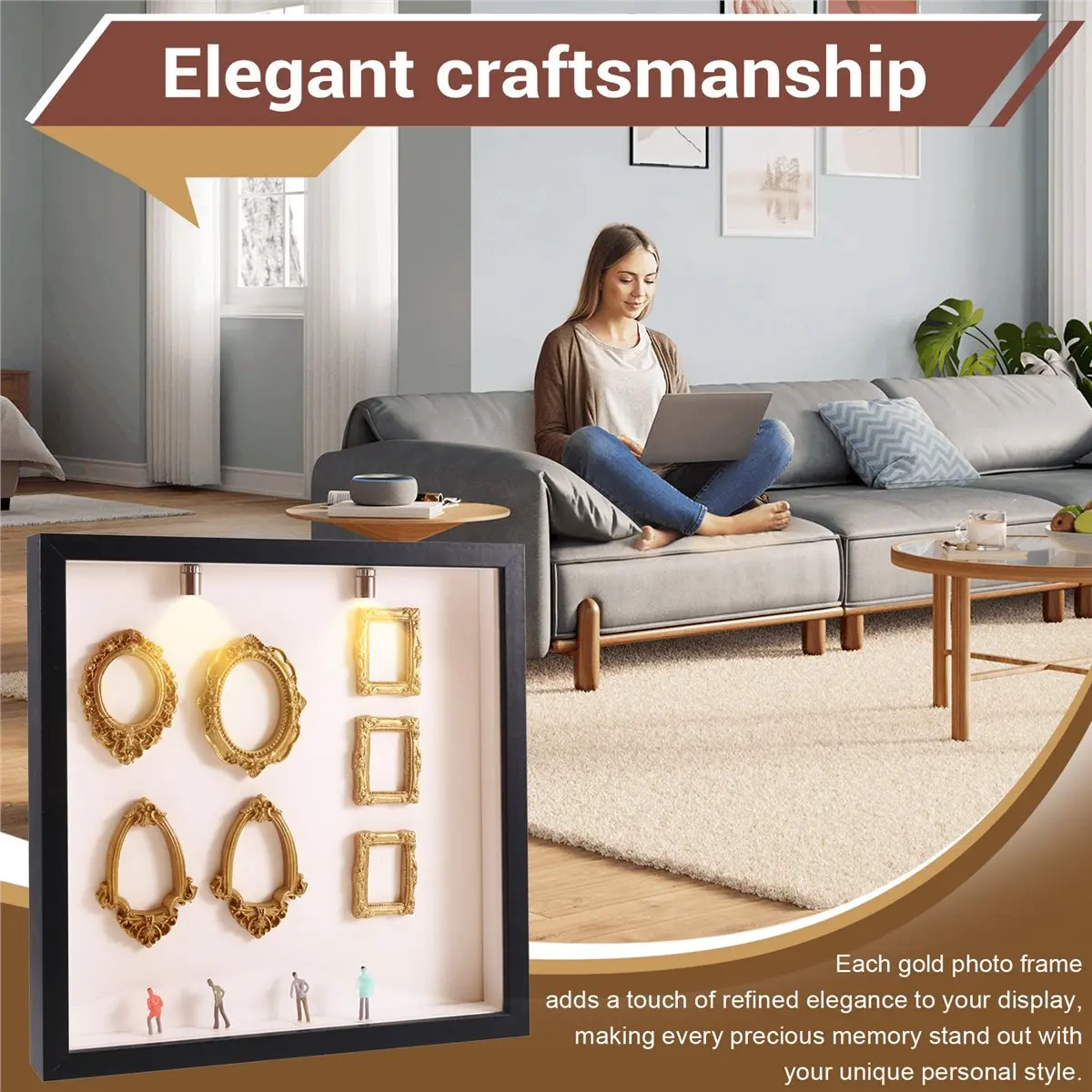 DT81 DIY Mini Museum Silhouette Box - Celebrate Your Special Memories in Style, for Valentine'S Day Gifts, Mini Museum Frames