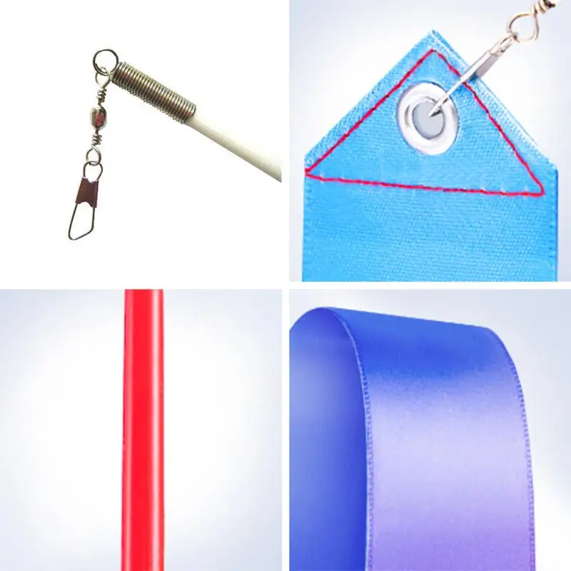 Art Gymnastics Ballet Dance Ribbon with Twirling Stick Kid Sport Performance Stage Show Prop Rainbow Stick Training Rhythmic