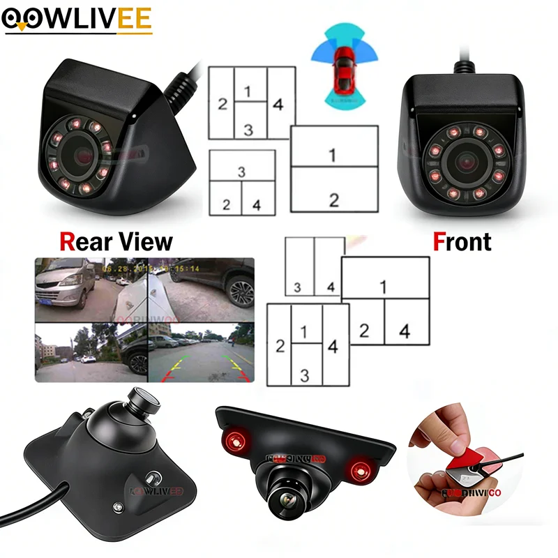 Car Dvr Android Smart Intelligent Systems Video Recorder Supplies Automotive Electronic Accessories 4 Channel Black Box Dashcam