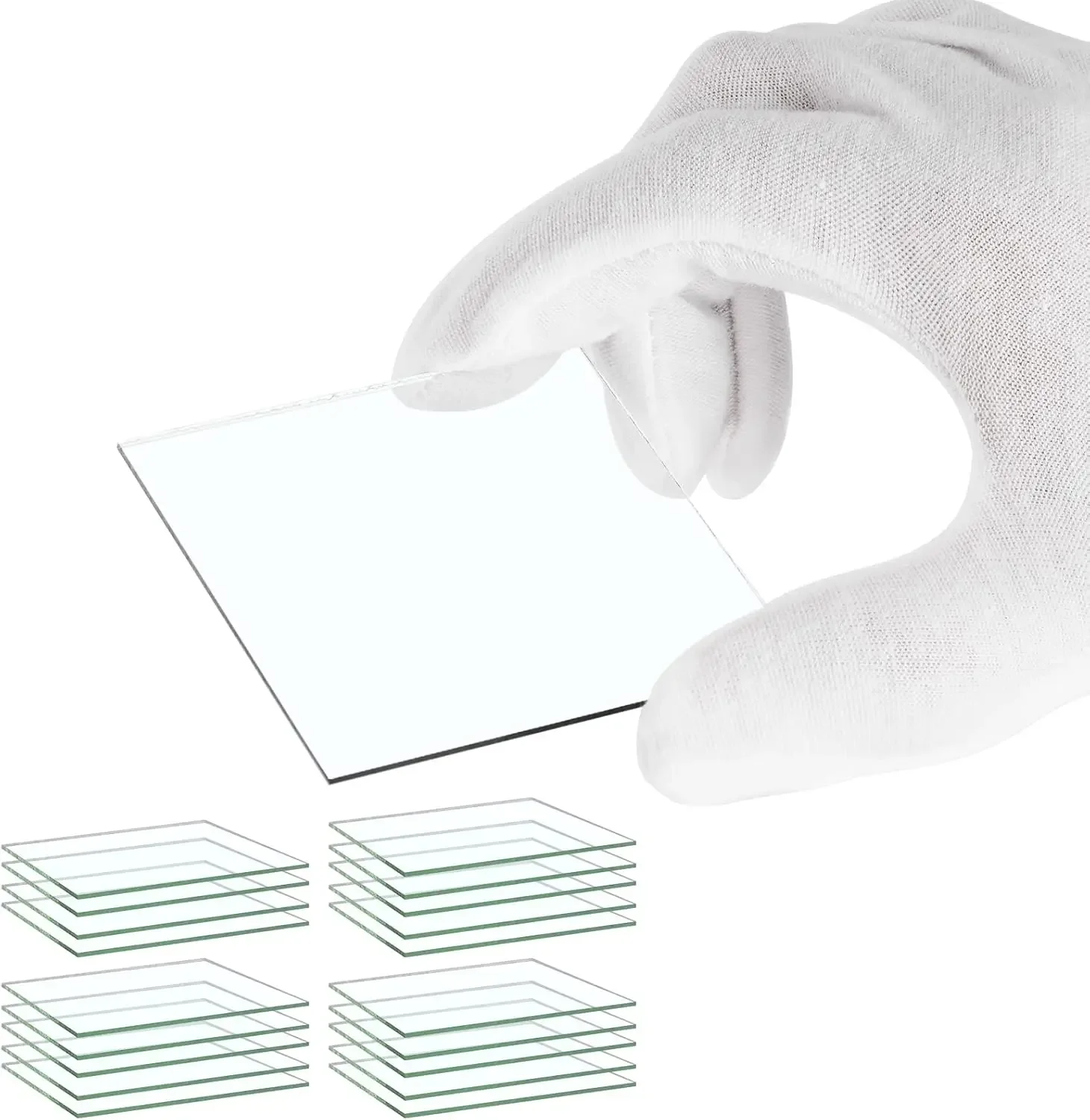 Original 10Pcs ITO Coated Conductive Glass 50x50x1.1mm 10 ohm/sq Cover Slides superconducting Thickness Low Resistance