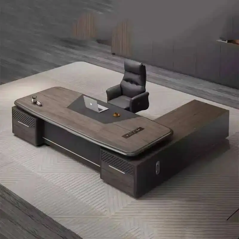 Escritorio De almacenamiento De diseño De ordenador para estudio De oficina, escritorio De trabajo De pie, Escritorios De ordenador De madera, muebles para el hogar