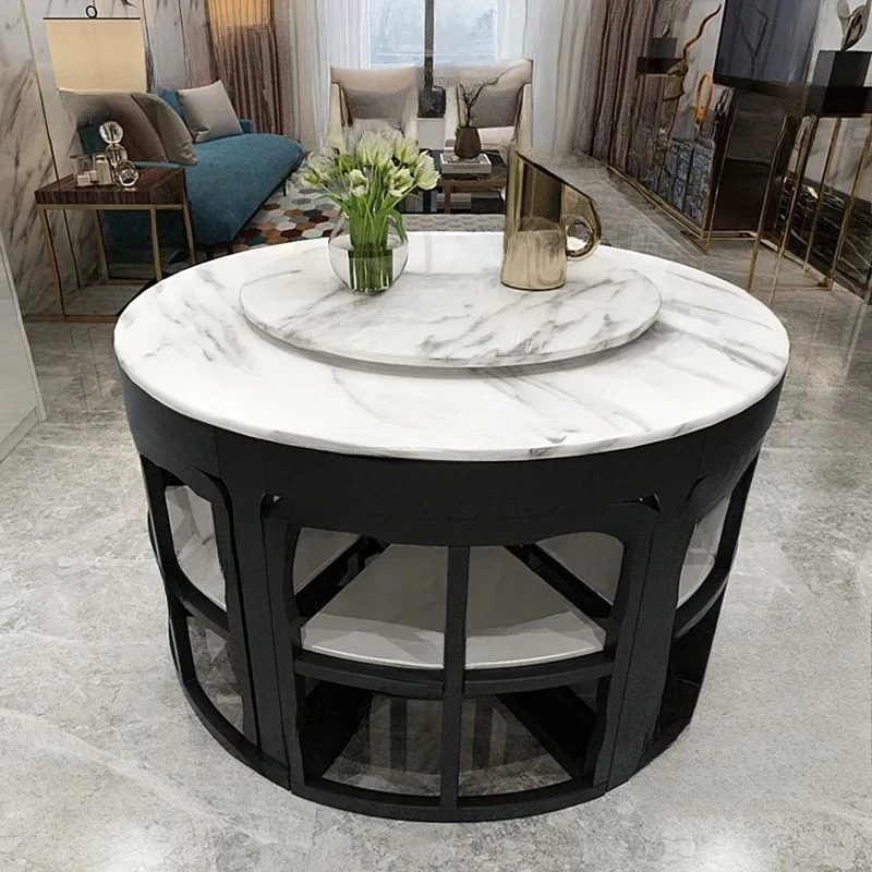 

Стильные классические кухонные столы, роскошные высокие современные обеденные столы, круглые обеденные столы в элегантном стиле, мебель для столовой