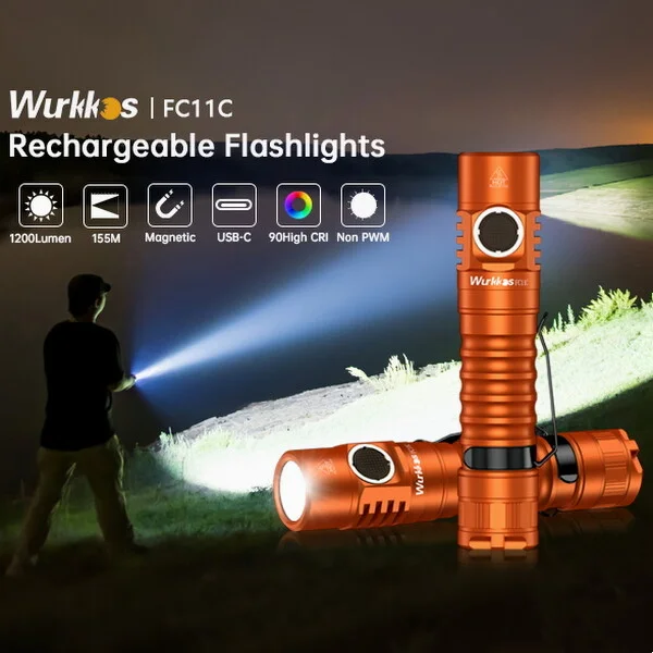wurkkos-fc11c-ミニ-edc-懐中電灯-1300lm-ip68-充電式トーチ-18650-バッテリー磁気テール付きキャンプ釣りハイキング用
