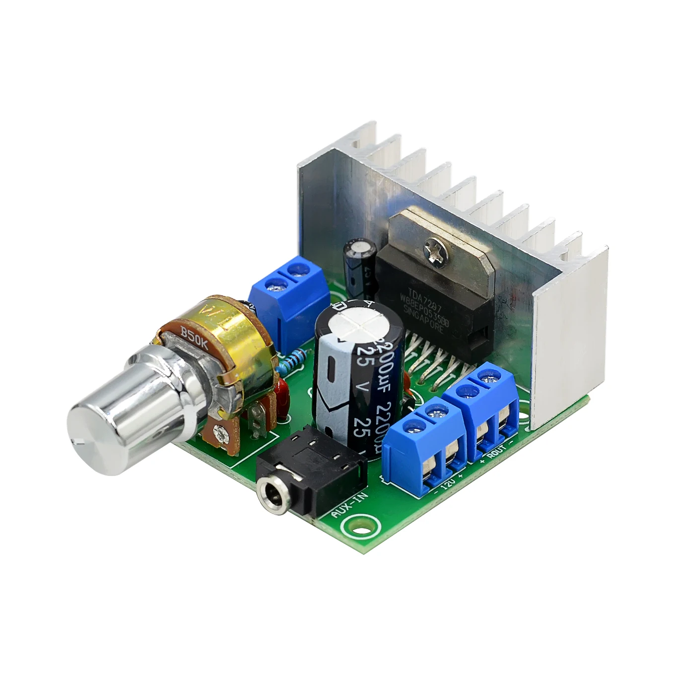 AC/DC 12V TDA7297 2x15W Digital Audio Amplifier DIY Kit Dual-Channel Module