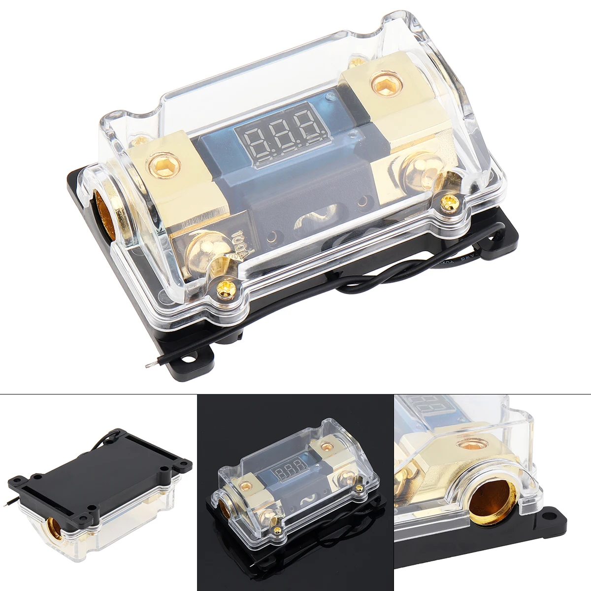 Universal Copper Plated Car Stereo Audio Power Fuse Holder with High-Definition Display for Car Boat and Other Vehicles Audio