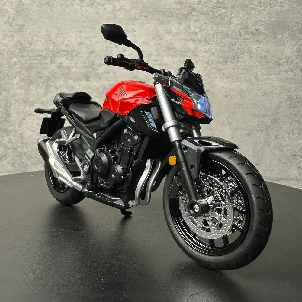 

1:12 Honda CB400F R1 модели мотоциклов игрушки автомобили с музыкой световое колесо рулевое управление миниатюрный мотоцикл украшение для офисного стола