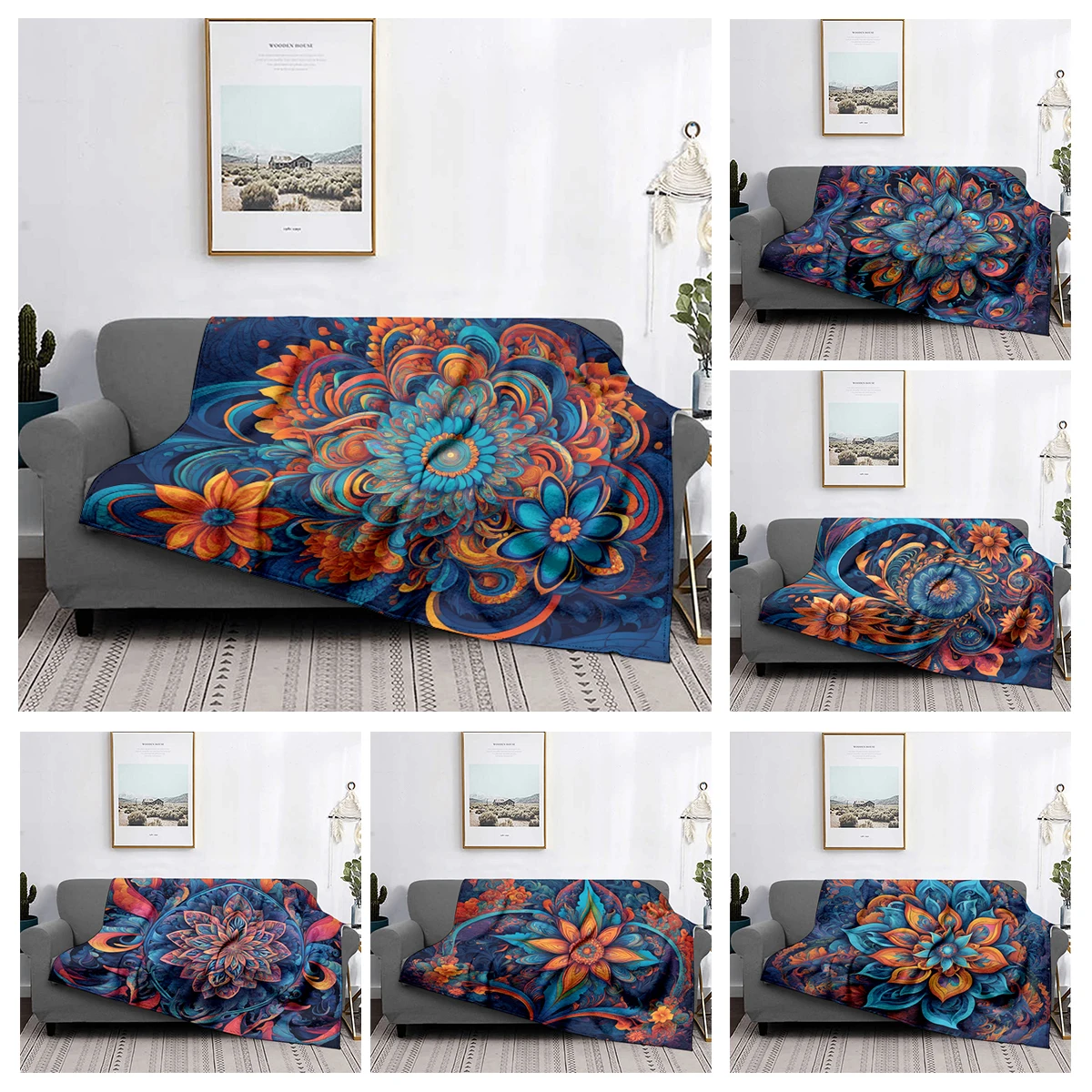 

Home decoration plush Throw Sofa blanket Bedspread on the bed fluffy soft blankets decor Plaid Modern Persia boho Blankets