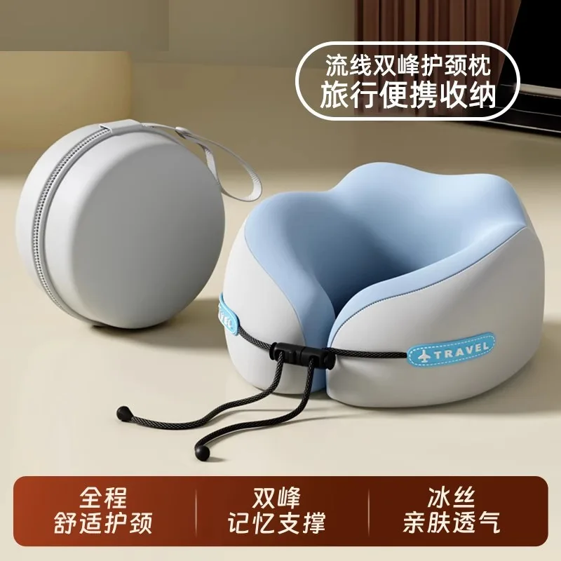 Memory Cotton U-shaped Pillow Plane Sleeping Travel Neck Pillow Portable Office Lunch Sleeping Nap Cervical Pillow Wholesale