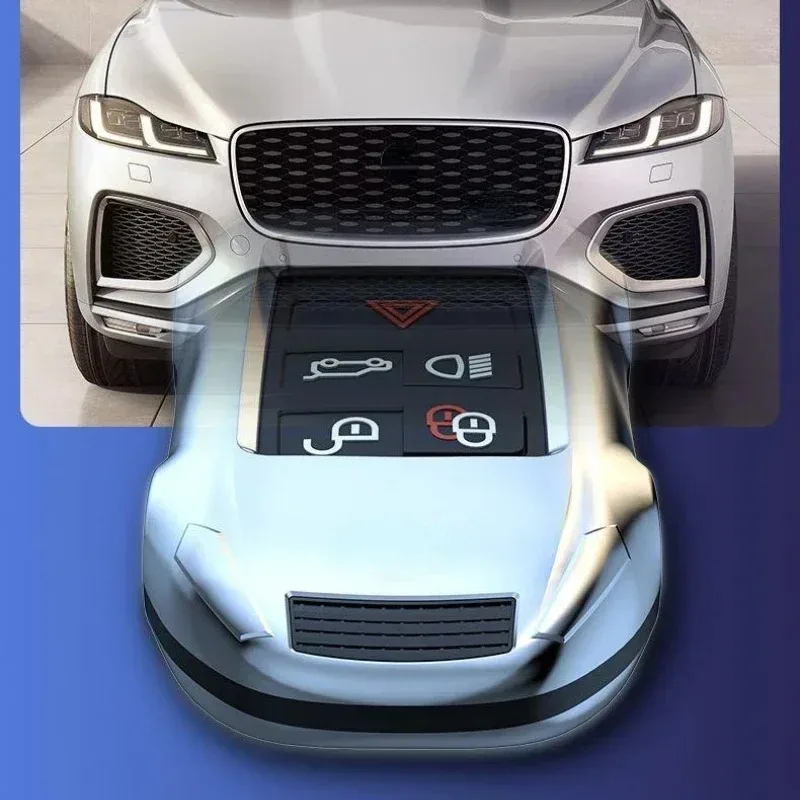For Jaguar XF XE XJ F-PACE E-PACE E-TYPE D-TYPE F-TYPE X-TYPE ABS Silver Car Key Case Keyless Cover Key Shell Car Accessories
