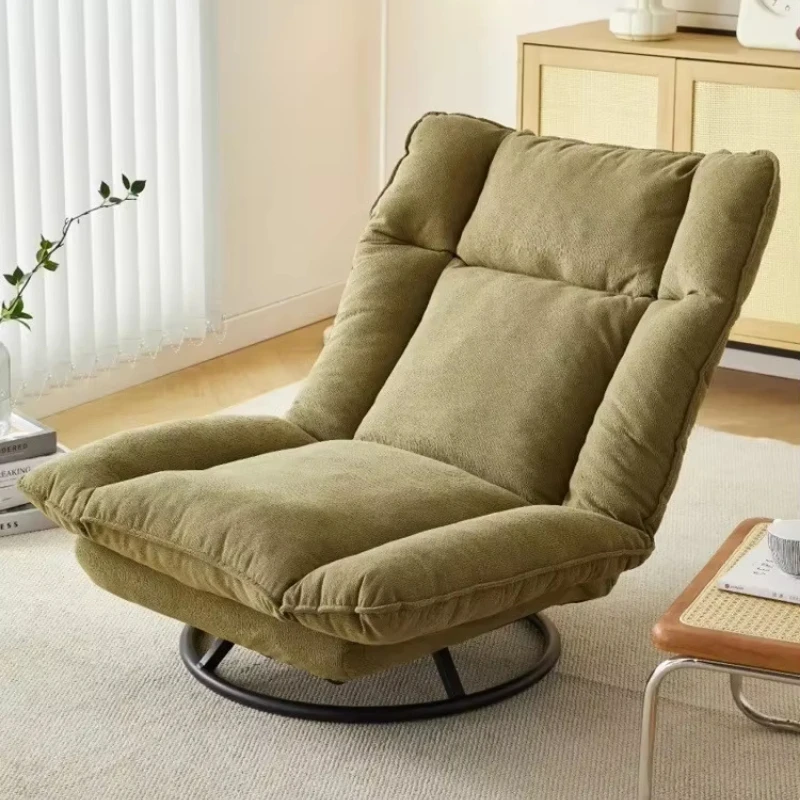 Adjustable backrest rotating chair is suitable for living room balcony fabric home
