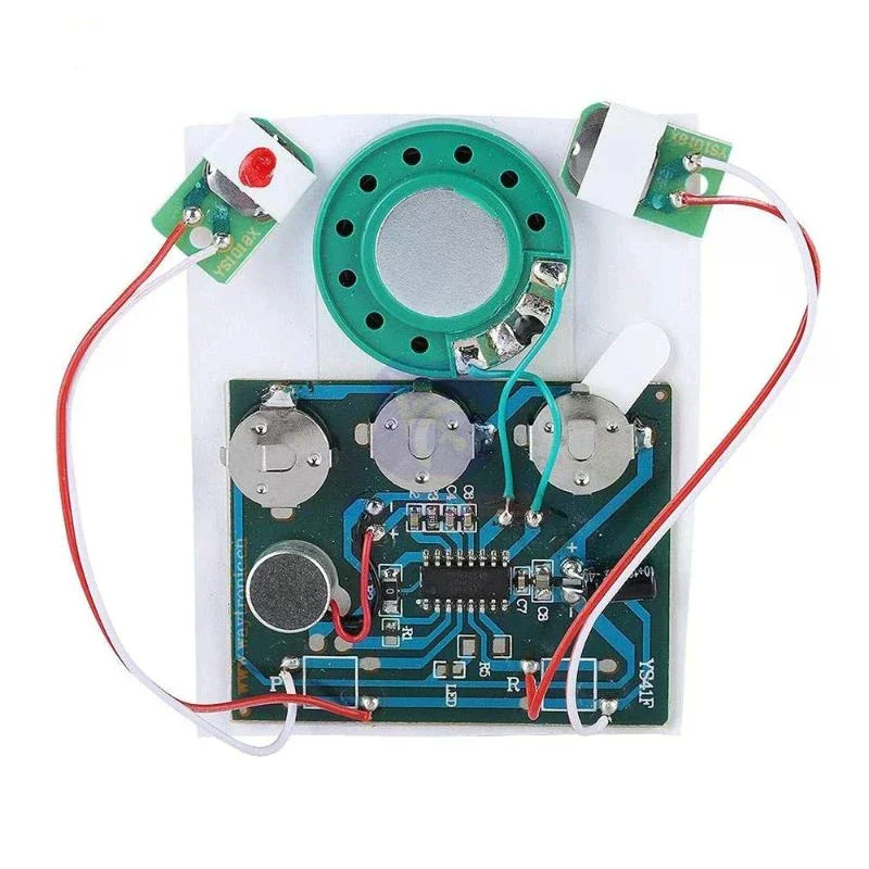 Chip de grabación de doble botón, módulo de reproducción de grabación de voz y Audio de los años 60, accesorios para tarjetas de felicitación, 1 Uds.