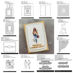 Square Barrel Frames Words Press Plate Envelopecard Giftcardholder Boy & Girl Cutting Dies 2026 New for Scrapbooking Card Craft