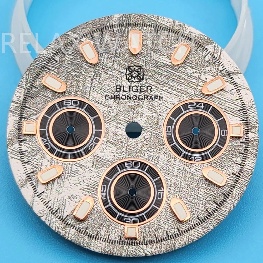 Quadrante dell'orologio con movimento al quarzo verde grigio bianco nero da 29.8mm e quadrante luminoso Vk63 adatto per il movimento giapponese Vk63