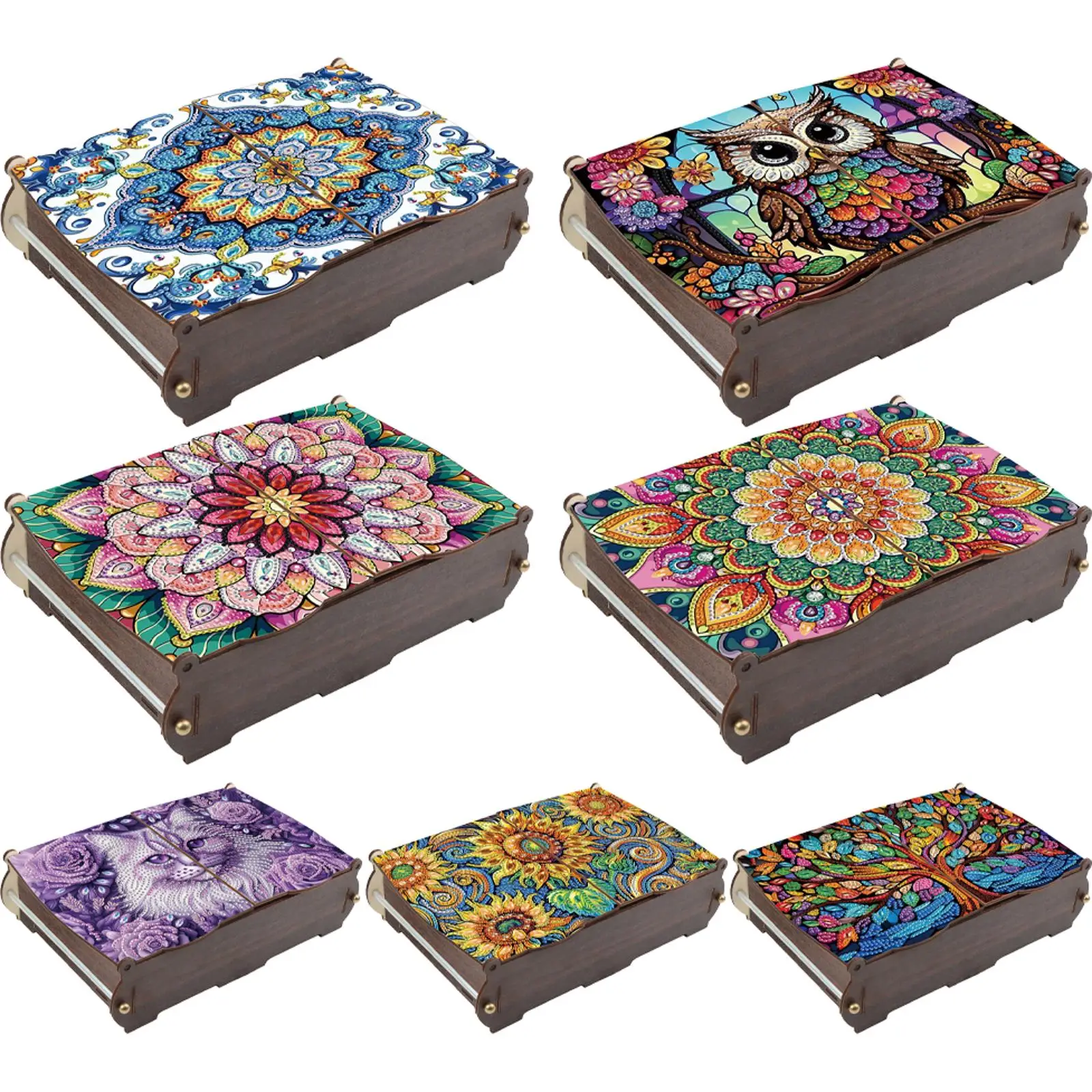 

Diamond Painting Holder Case Ring Organizer Case DIY Diamond Painting Kit DIY 5D Diamond Painting Jewelry Box for Women