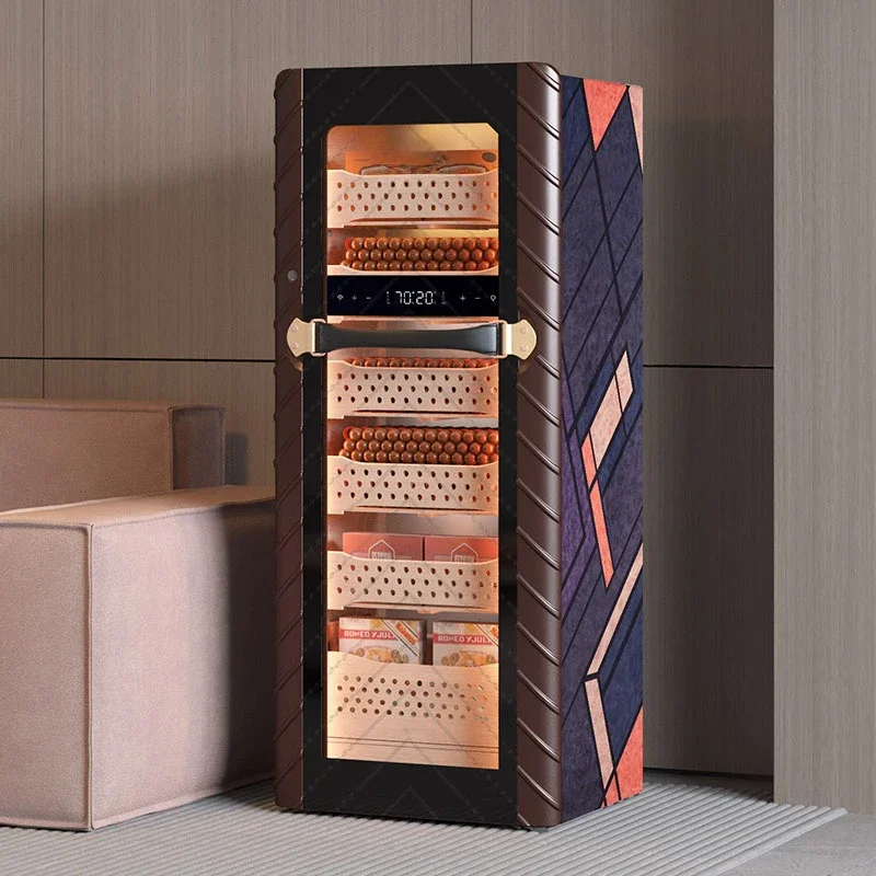 Cigar cabinet Constant temperature and humidity Moisturizing cabinet Fingerprint lock Cigar household