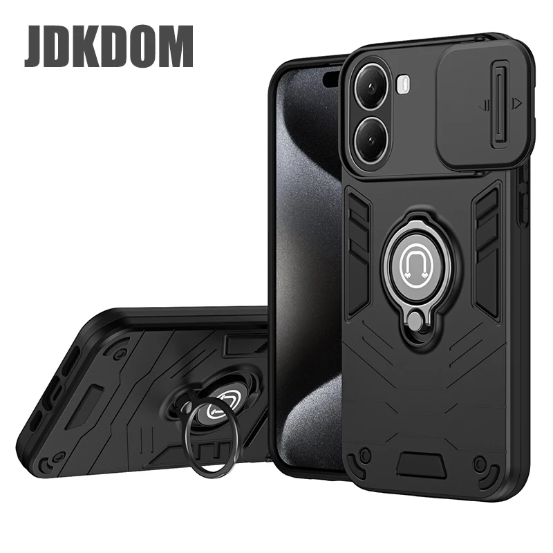 JDKDOM للصدمات الشريحة دفع نافذة قوس جراب هاتف ل Xiaomi Poco X7 X6 M6 Pro غطاء مغناطيسي ل Xiaomi Poco C71 C65 #1