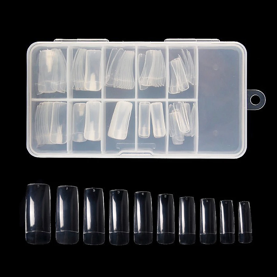 100 Stück kurze französische Nagelspitzen, halb gut abdeckende falsche Spitzen zum Aufdrücken der Nägel für die Maniküre-Dekoration – Detail 7