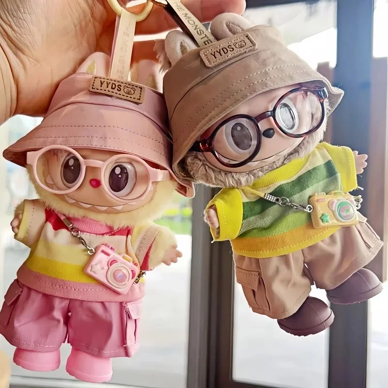 17cm Labubu Ubranka dla Labubu Buty Strój Zabawki Ubrania Codzienne Lalki Akcesoria Labubu Dostępne Od Ręki Tylko Ubrania na Prezent