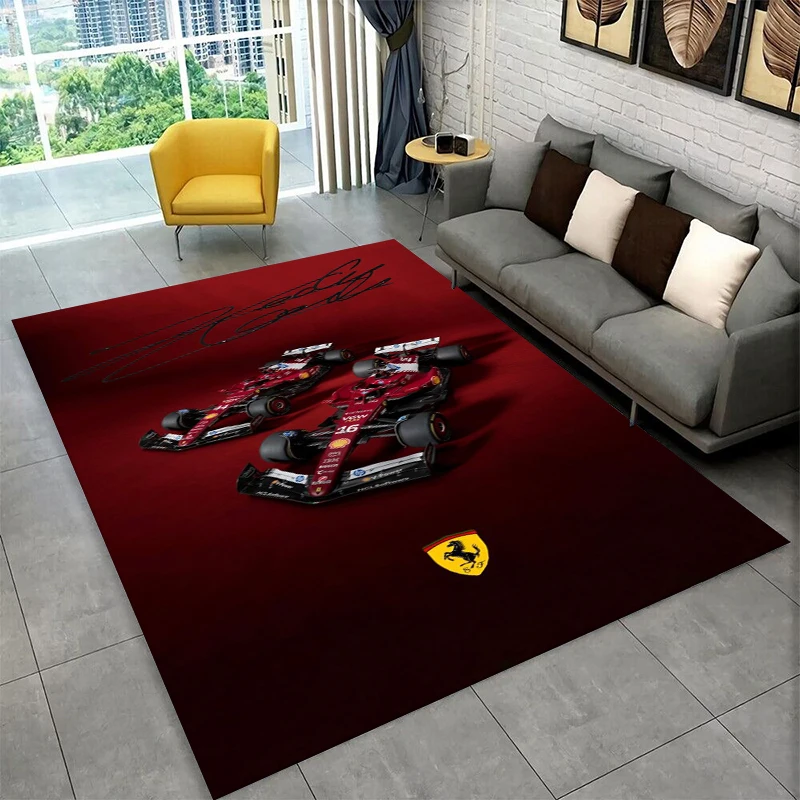 Vintage F-Ferrari Racing Car MOTO Carpet Rug for Home Living Room Bedroom Sofa Doormat Decor,Area Rug Non-slip Floor Mat Gift
