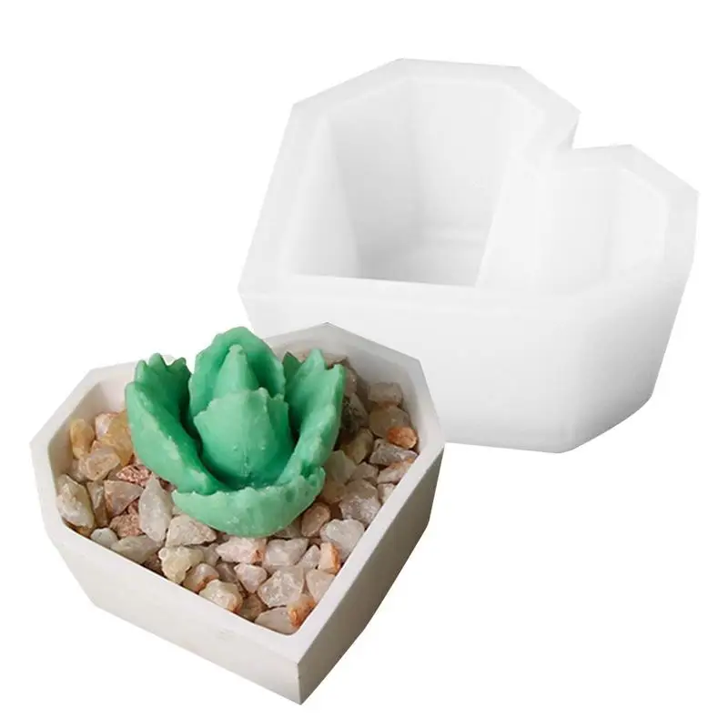 

Flower Pot Mold Create Decorative Heart-Shaped Flower Pots Succulent DIY Handcraft Silicone Planter Mold For Home Decor