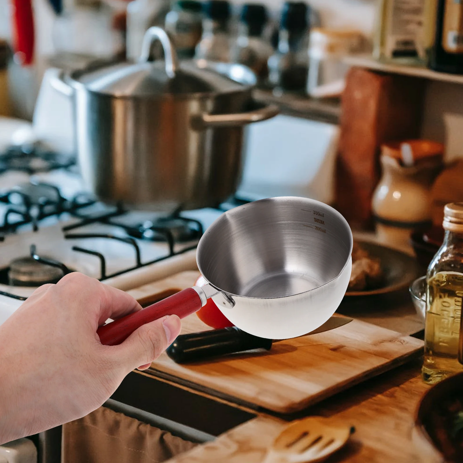 

Small Sauce Pan Stainless Steel Mini Oil Heating Pot For Frying Soup Noodles Porridge Milk Cooking Portable Kitchen