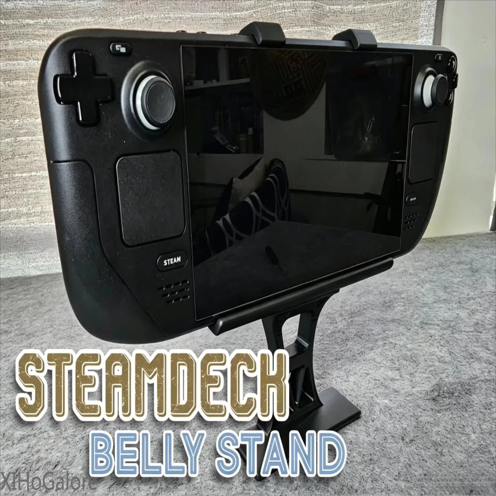Steam Deck Abdominal Support 3D Printed Fatigue Relief Portable Comfortable Ergonomic Stand Long Gaming Travel Kit
