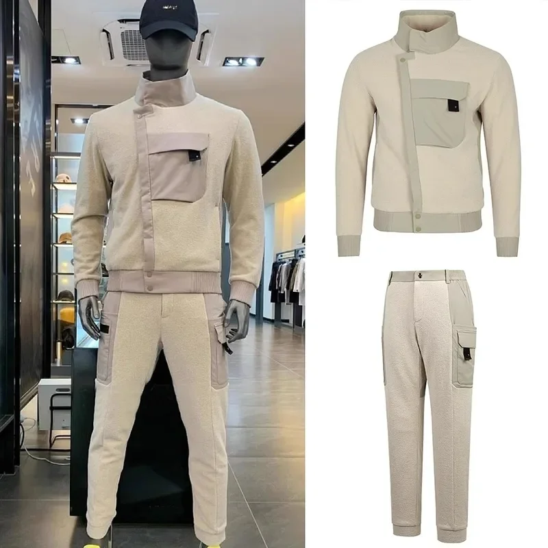 

24 Spring original order Korean golf clothing men's suit wool-blend top trousers