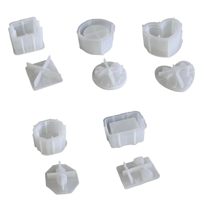 

Handmade Resin Craft Mold Jewelry Storage Box with Lid Silicone Gift Case Mould Drop shipping