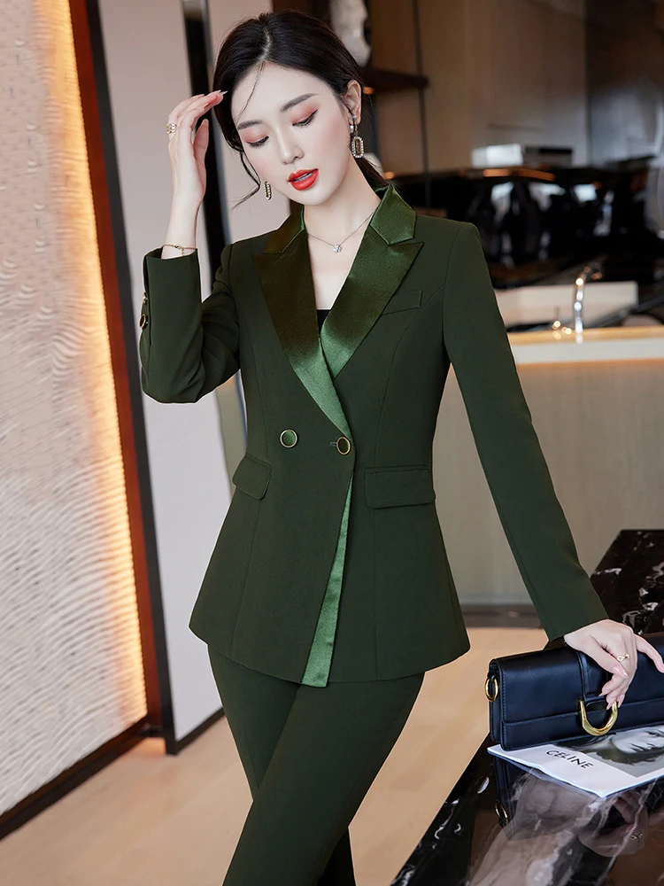 Two Pieces Set Size  Formal Work Career Blazer Coat With Pant Set Suit 2024  New Women Pant Suit