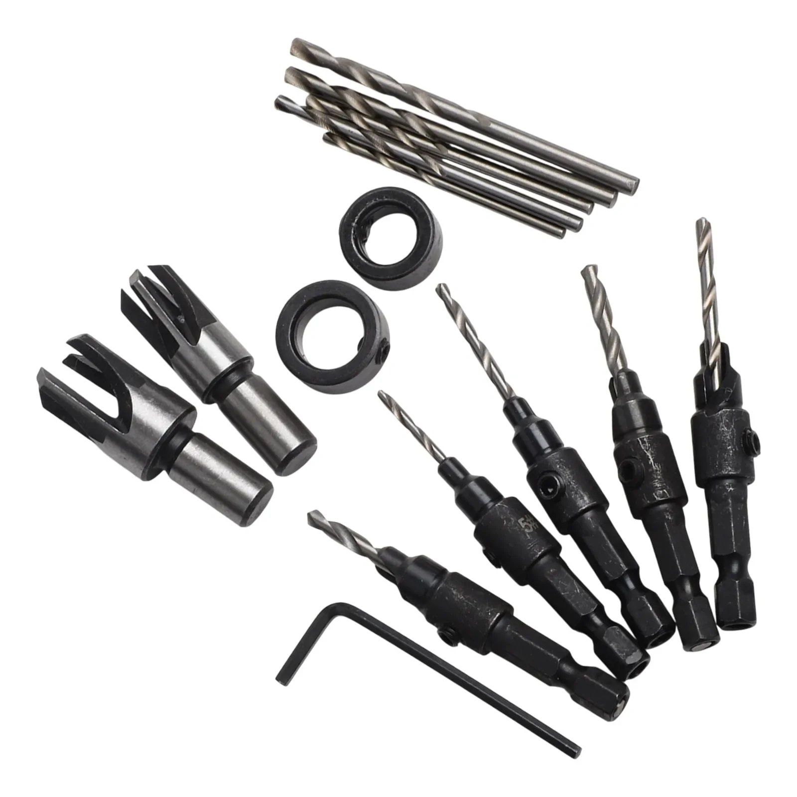 

Adjustable Depth Drill Drill Bit Set For DIY Projects 1.98 2.38 2.78 3.175 3.56mm Anex Quick Change Compatible