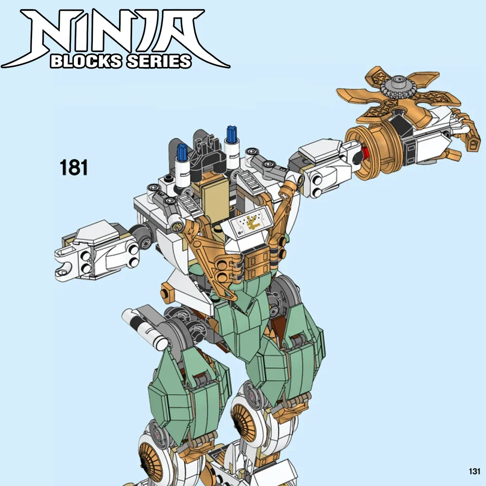 876 stücke Ninja Eis Serie Lloyd Titan Mech Roboter DIY Bausteine Sets mit Figuren pädagogisch kompatiblen Spielzeug für Kinder