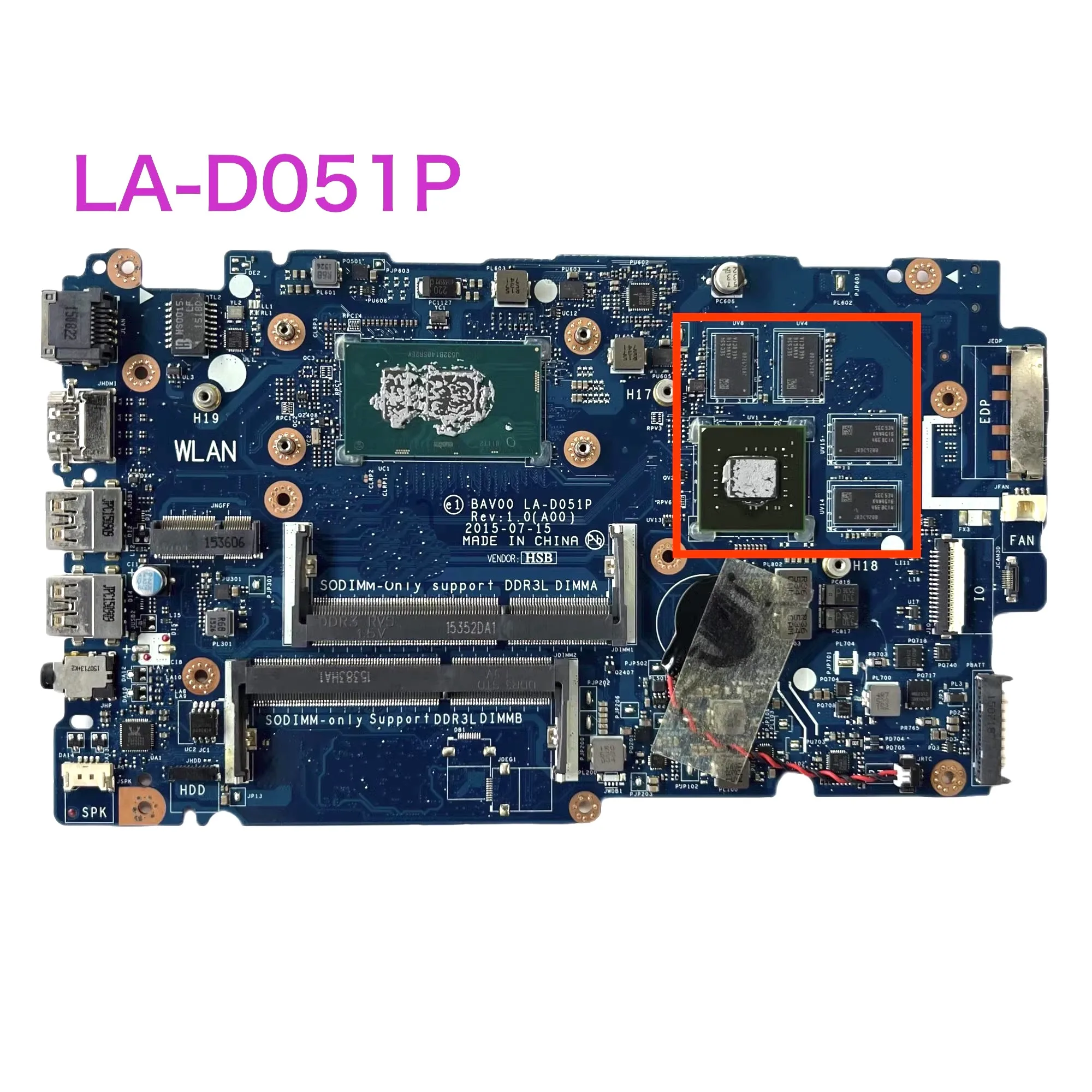 Laptop Motherboard para Dell, CN-02XPMY, LA-D051P, 02XPMY, 2XPMY Mainboard, 100% testado, OK, totalmente trabalho, frete grátis, 5557 5457