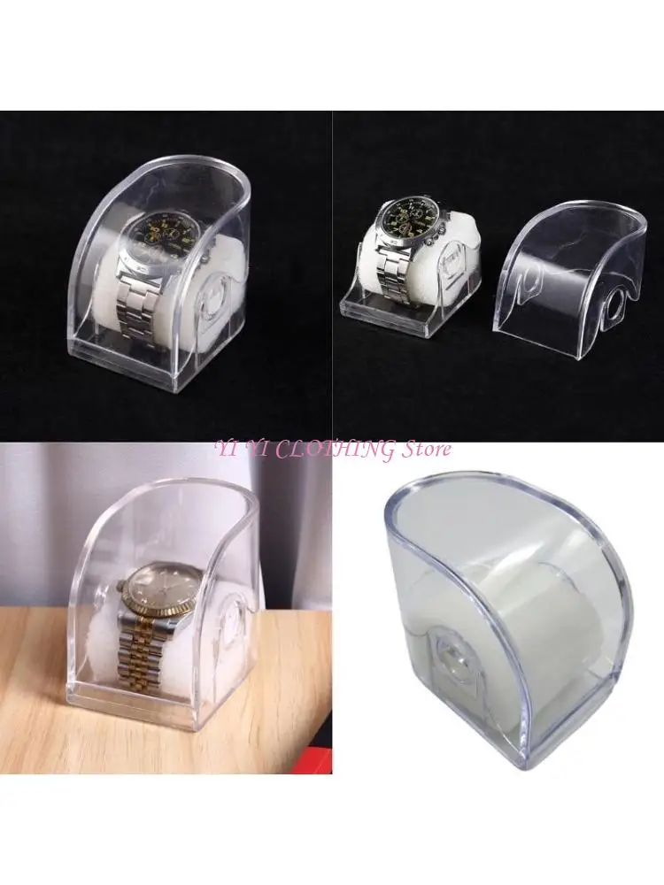 N5KF Wristwatch Scratch Resistant Timepieces Holder Transparent Watch Container for Personal or Commercial Use