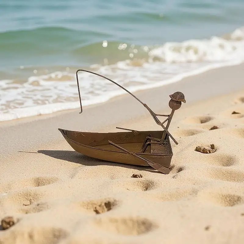 Hot Sale Retro Metal Incense , Decorative Fishing Boat Design, Creative Mosquito Coil Holder, Desktop Ornament.