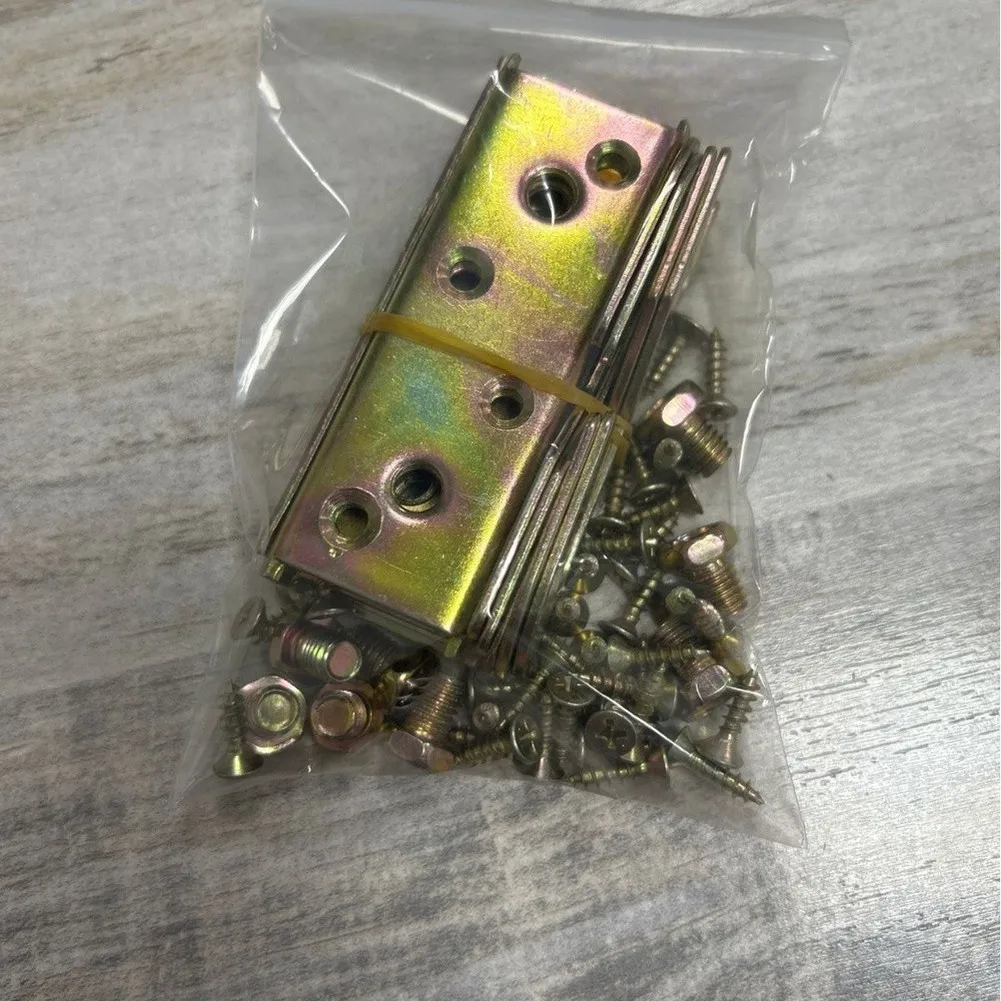 Bed Rail Mounting Brackets Set of 4 for Structural of Wooden Bed Components Including Headboard and Footboard Sections
