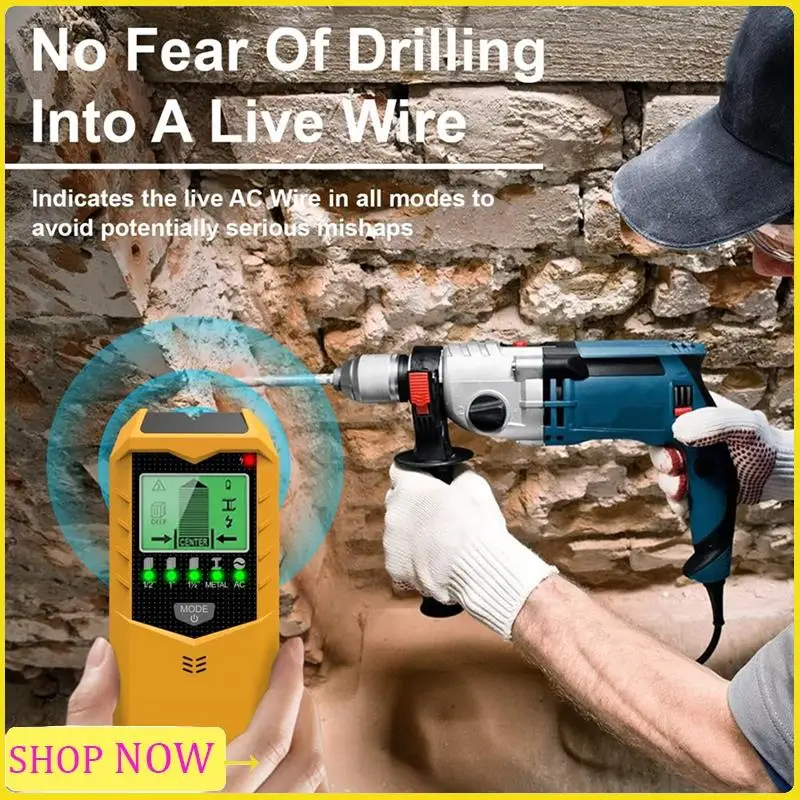

5 In 1 Wall Detector Smart Stud Sensor Electric Multi-Function Stud Detector With LCD Display For Wood AC Wire Pipe Metal Studs