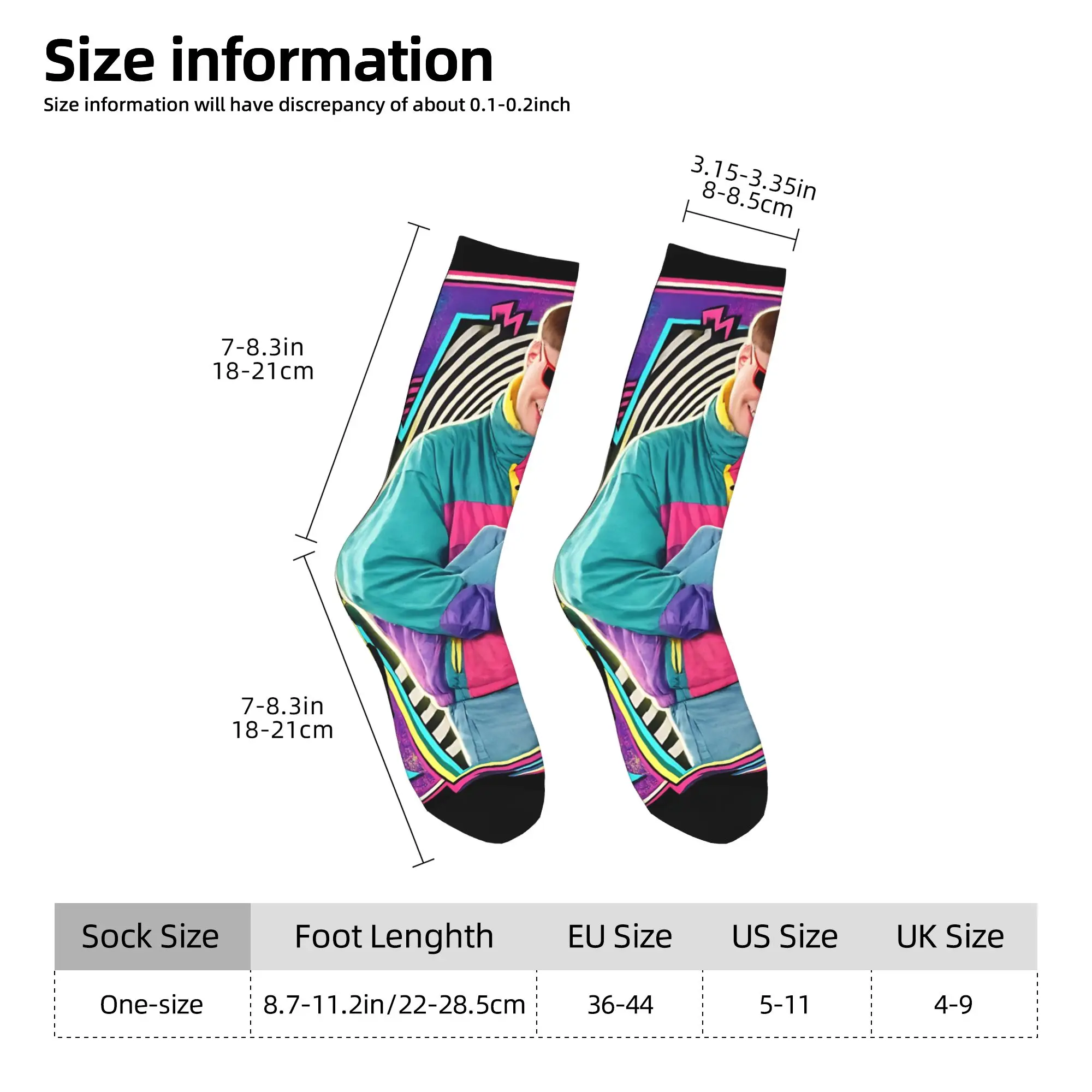 Oliver Tree American Rapper Socks Men's Women's Polyester Fashion  Socks Harajuku Spring Summer Autumn Winter Middle Tube Socks