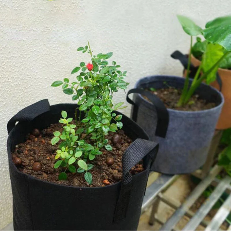 2 5 Gallon Plant Grow Bags Growing Potato home garden tools 7Gallon 10 Gallon planting flower fruit Tree Fabric Pots