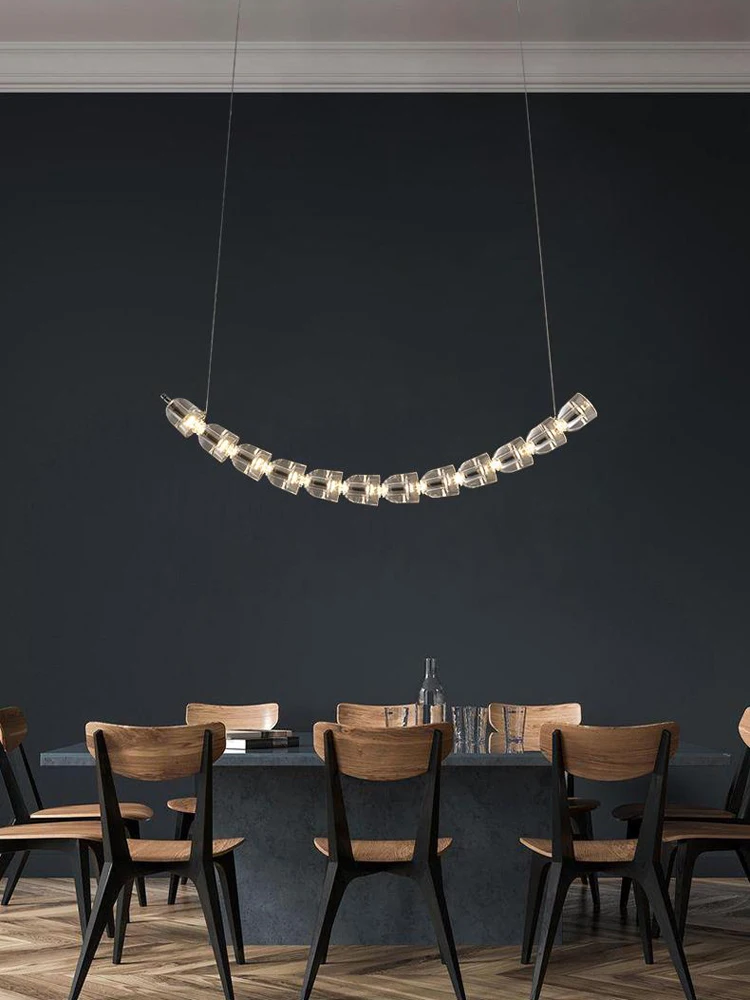 

Dimmable LED K9 Crystal Necklace Gold Chrome Chandelier Lighting Lustre Suspension Luminaire Lampen For Dinning Room