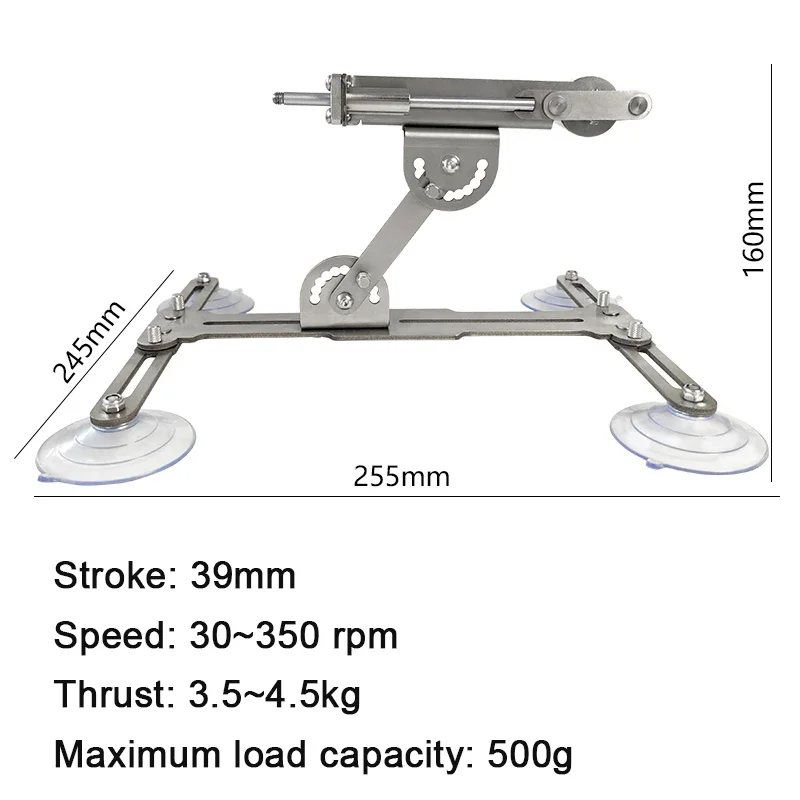 Telescopic Linear Actuator With Bracket Stroke 39mm/45mm Micro Thrust Reciprocating Mechanism 3XLR Motors Coke Cutter 60mm Plate