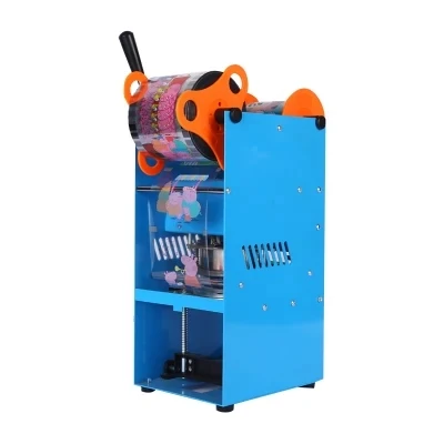 Hete verkoop voedsel- en drankwinkels Mini plastic bekersluitmachine