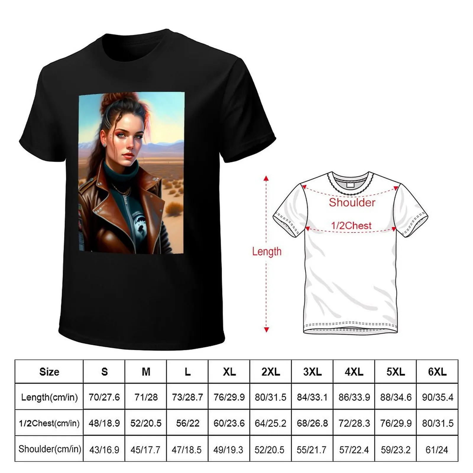 Electric Eden: Steampunk Cyberpunk SEXY Girl AI Art Printed on T-Shirt Industrial Work Tee Shirt