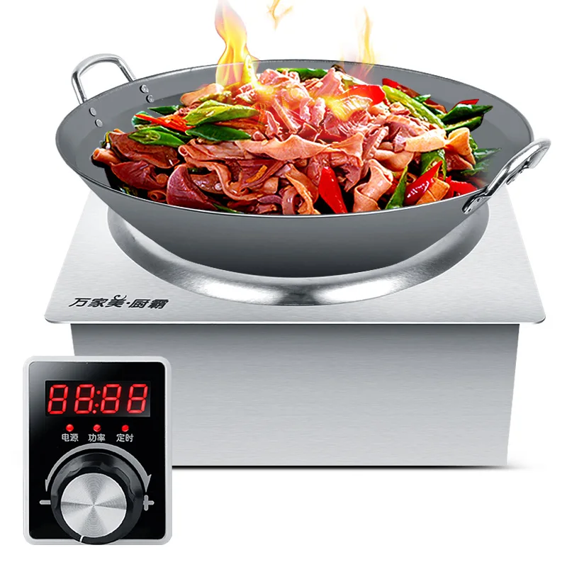 Commercial Induction Cooker Concave Embedded Desktop Induction Cooker High Power  Hot Pot Electric Stove Cooking Machine 5KW