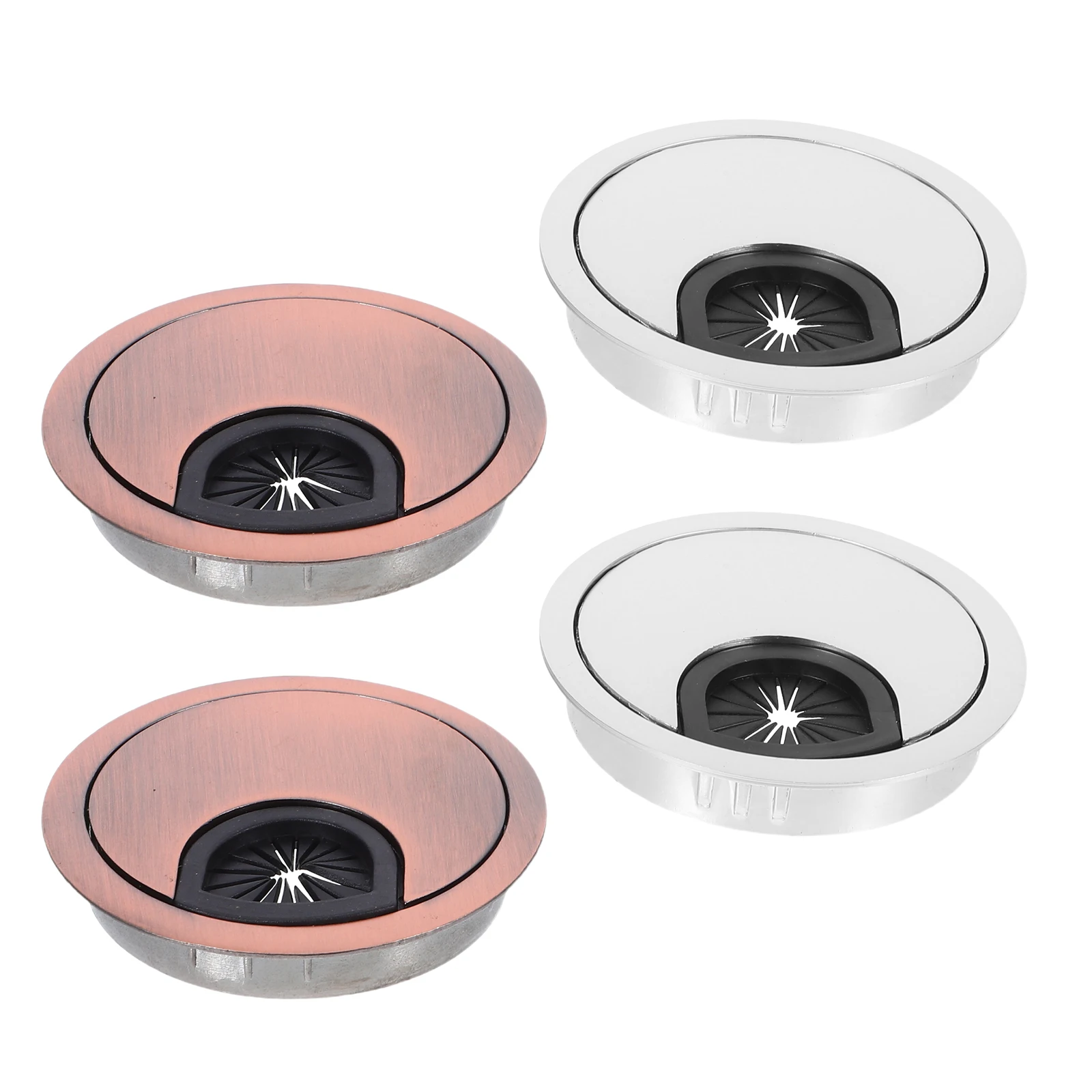 

4pcs Desk Grommet 60Mm Zinc Alloy Cable Routing Cover For Office Conference Room Home Table Wire Management Countertop niture