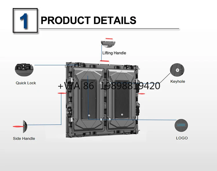 

Дисплей Светодиодный экран рекламного щита Быстрая установка Наружный светодиодный индикатор на заказ